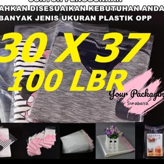 

PLASTIK OPP 30X37 SEAL BUNGKUS / PACKING BAJU, GARMENT DLL