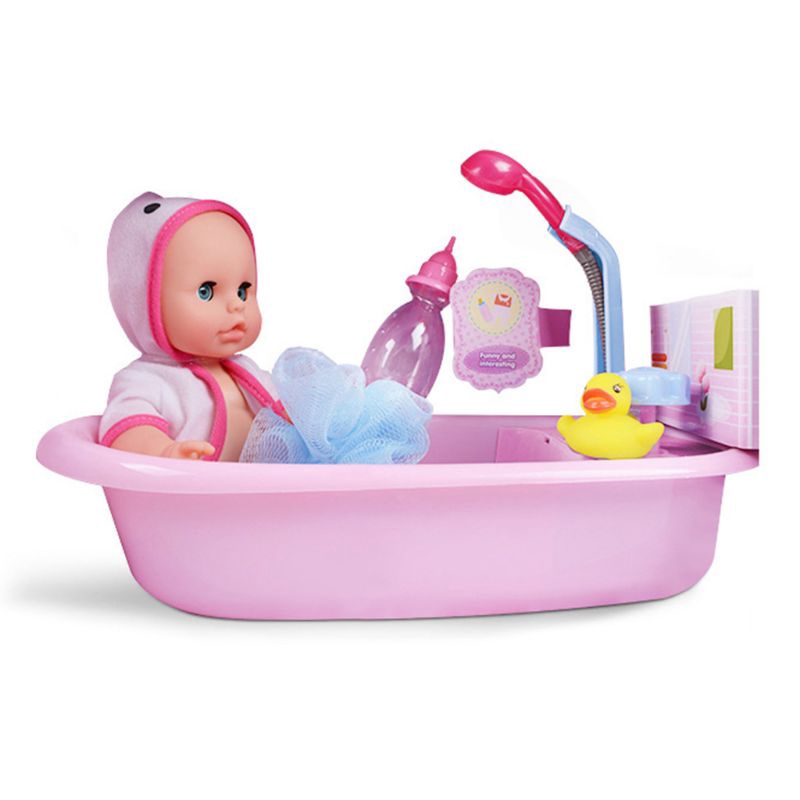 baby doll in bathtub