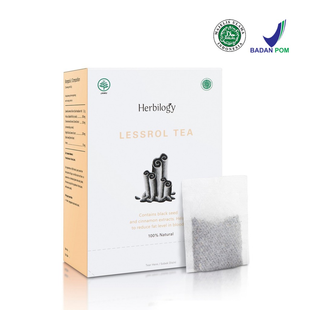 Herbilogy Lessrol Tea - Kolesterol 20 Kantong Teh