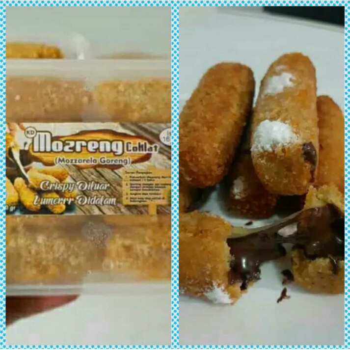 

Mozreng Cokelat / Mozarella Goreng Cokelat / Coklat isi 16 pcs