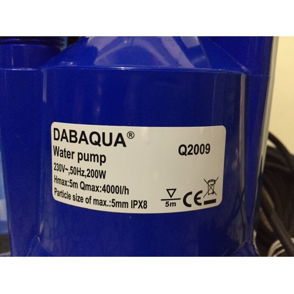 Q2009 pompa air celup kolam kuras tandon akuarium dabaqua manual