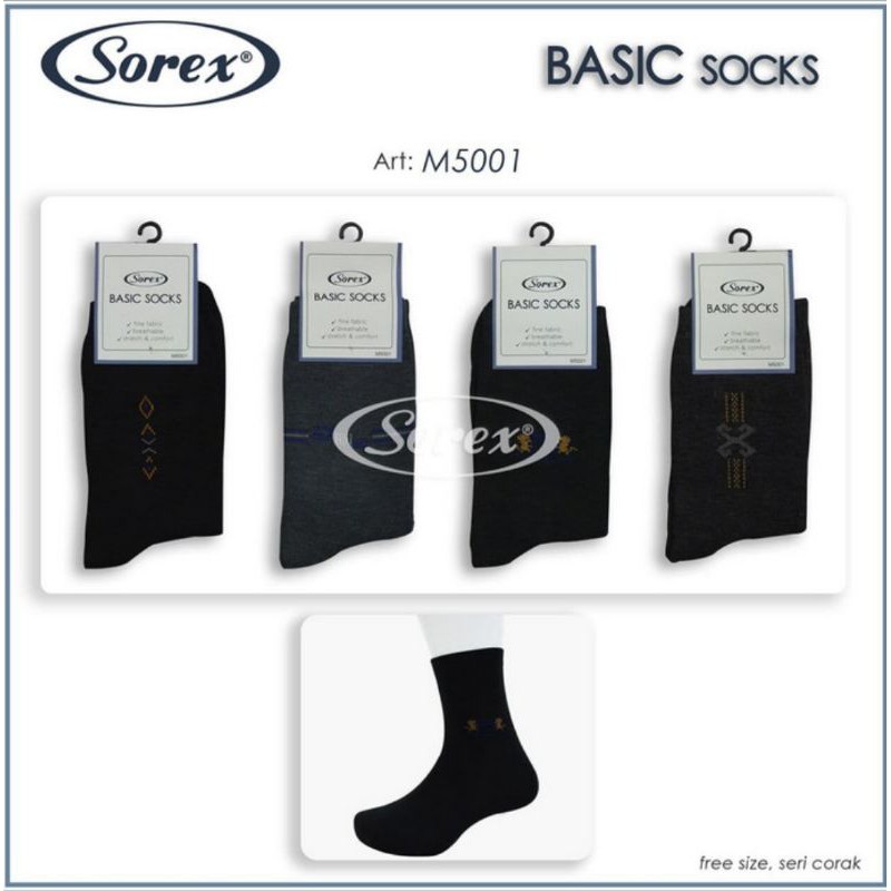 Kaos kaki pria dewasa Sorex M5001 - M5002 - M5003 - M5004