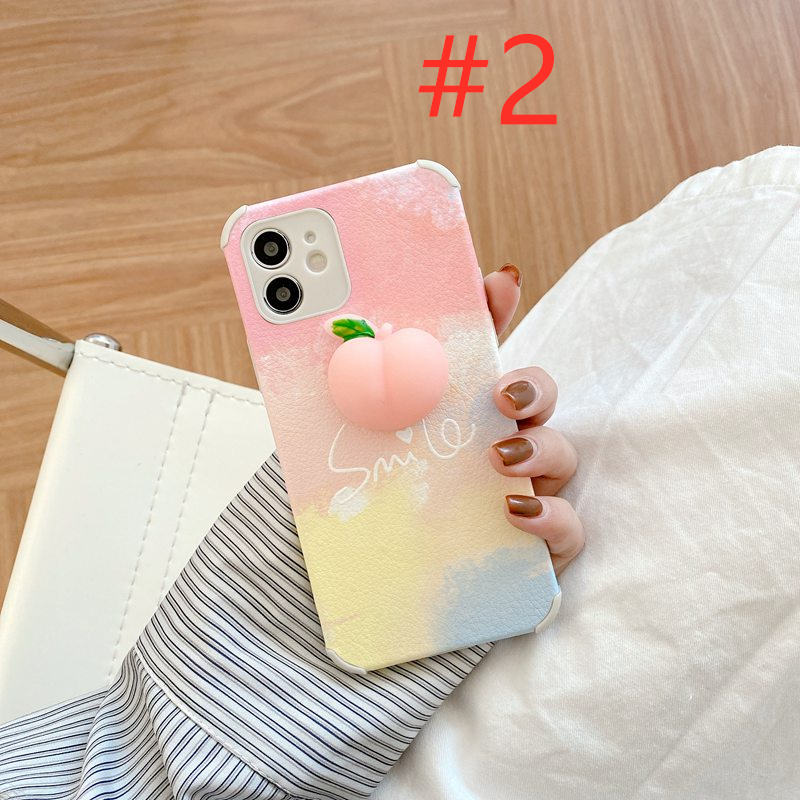 Pink Peach Doll Soft Case OPPO A9 A5 A53 A33 2020 A3S A7 A5S A12 Realme C1 F11 A91 Reno 3 5 A52 A92 F9 Pro K5 Realme XT Smile Casing VIVO Y17 Y11 Y12 Y12i Y15 V9 Y93 Y91C S1 Z1 Y20 Y20i Y20S Y12S Y19 Y50 Y30 Y30i-2