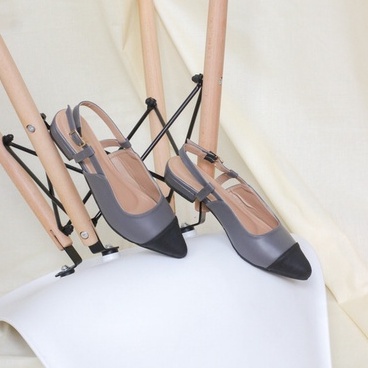 Heaves - Sepatu Hak Wanita 2cm Aisha Grey - Sepatu Wanita Premium