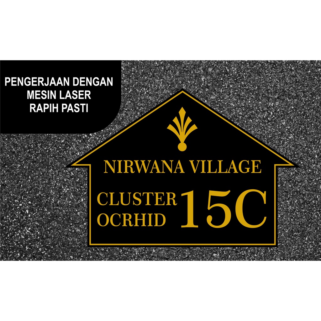 NOMOR RUMAH - home wall decor hiasan pajangan dinding pictbox poster | HOUSE SIGN