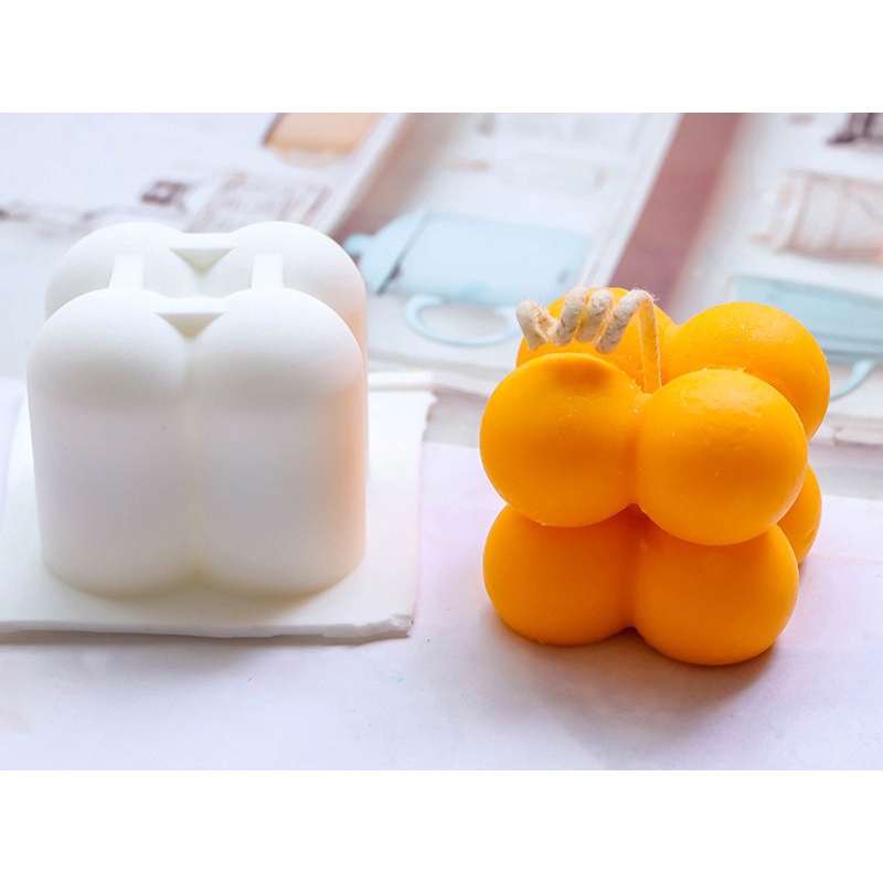 Cetakan Lilin Cube Bubble - Cetakan Silikon Sabun - Cube Candle Silicone Mold Mould DIY Lilin Aromatherapy Soap