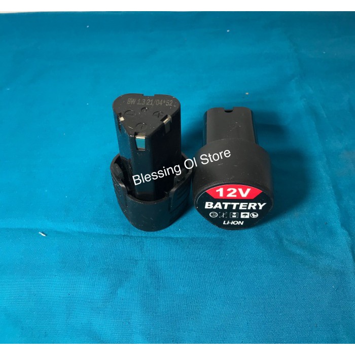 Dijual Baterai 12 V / Batrai 12 V / Baterai Bor Cordless 12 Volt Murah