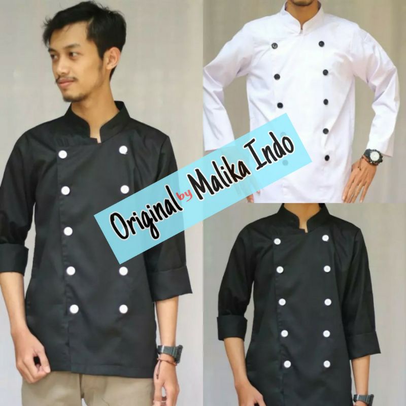 Baju Chef Klask Lengan Panjang untuk Pria