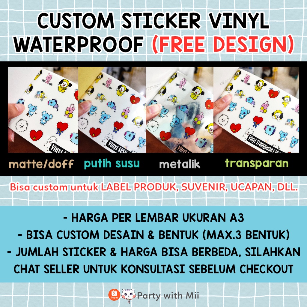 

CUSTOM sticker vinyl waterproof