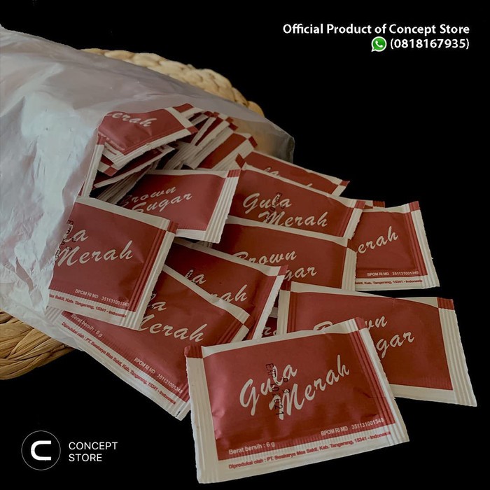 

Special Gula Merah / Brown Sugar Kemasan Sachet 125pcs TERMURAH / Gula Semut Diskon