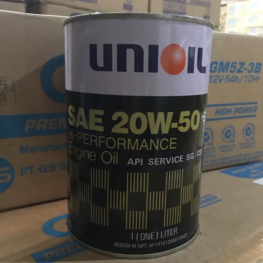 Oli mesin MOBIL BENSIN | UNIOIL SG 20W/50 - 1 liter