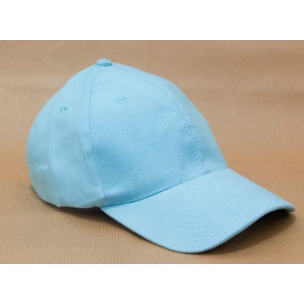 Topi Baseball Polos / Topi Distro Murah / Topi Pria Wanita - Biru Baby