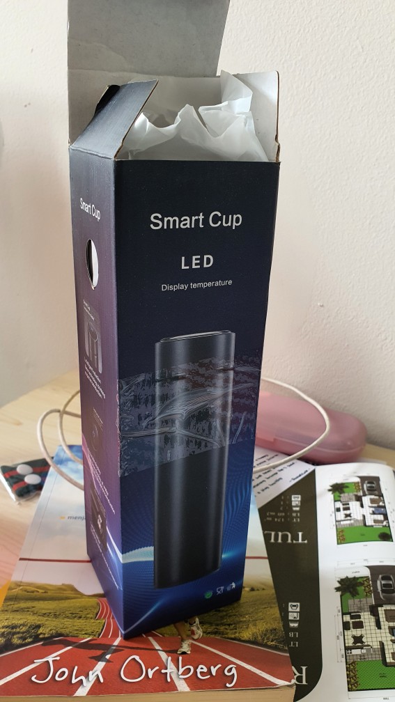 Neo Led Tumbler Custom Grafir Nama Logo Smart Temperature Termos Teh Kopi