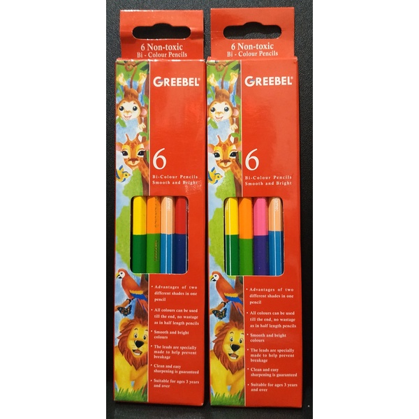 

Pensil Warna Greebel 6 Bi-Colour Pencils