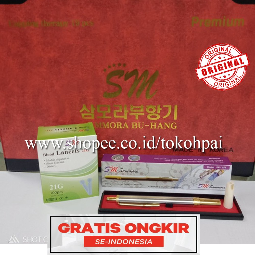 Paket Bekam Sammora 19 Cup Premium + Pena Samora Silver + Jarum Bekam Korea 100 pcs