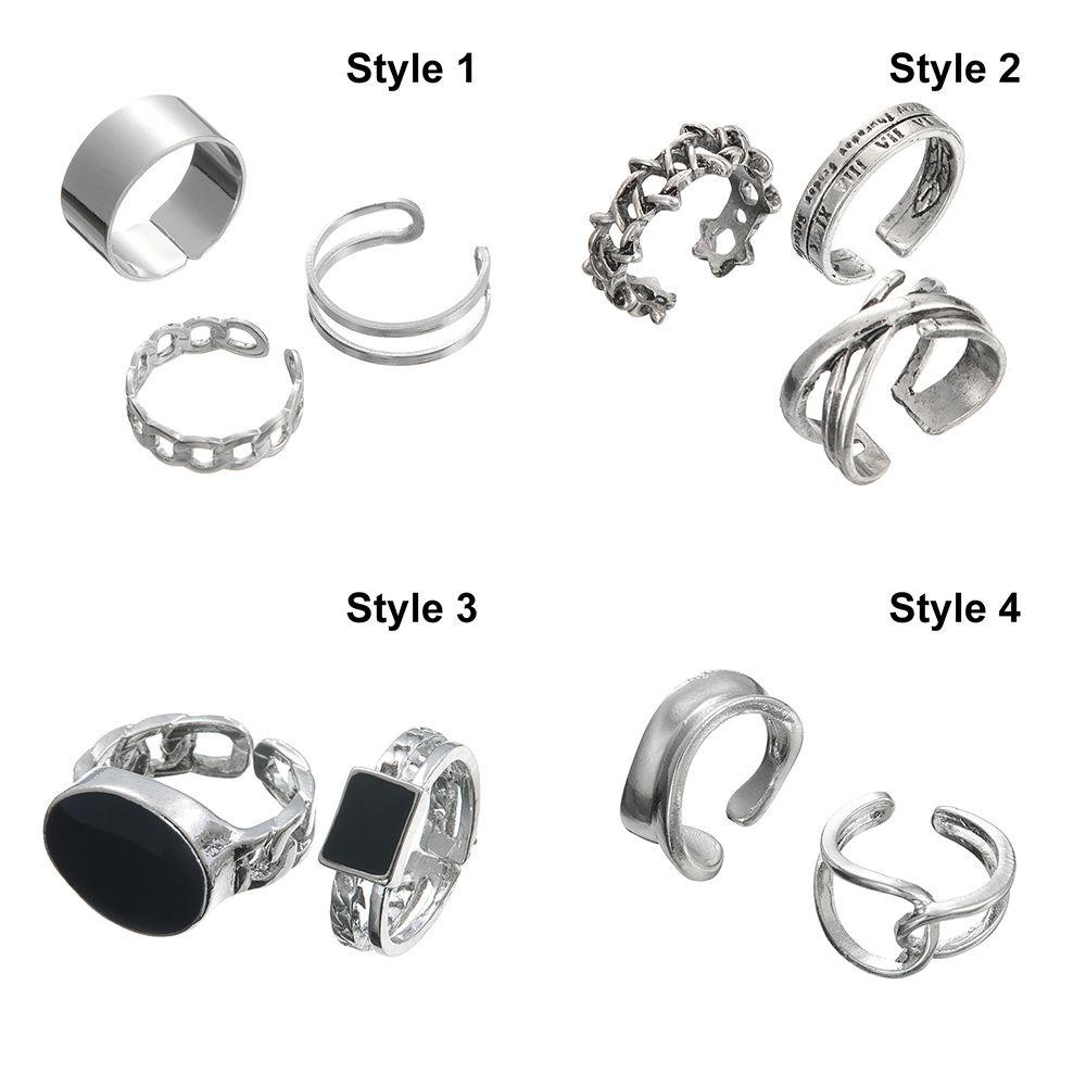 Top Rings Set Perhiasan Wanita Pria Vintage