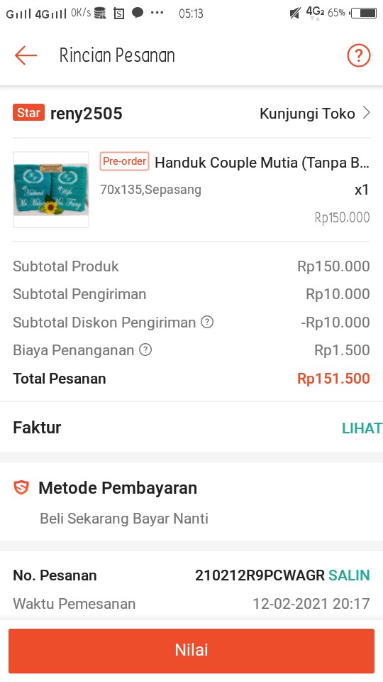 Handuk Couple Mutia (tanpa Box)