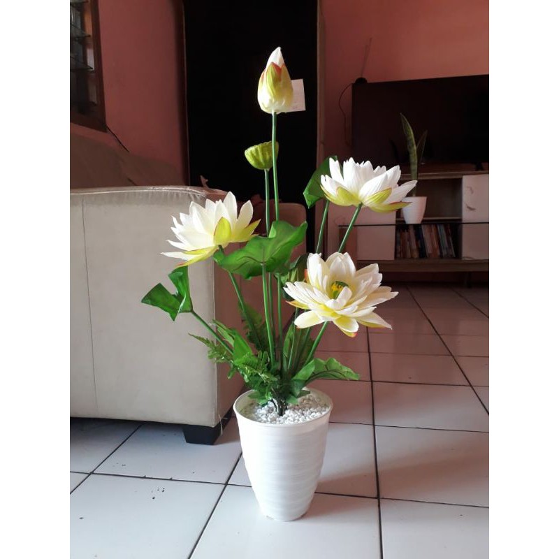 Bunga Teratai Artificial Bunga Lotus Shopee Indonesia