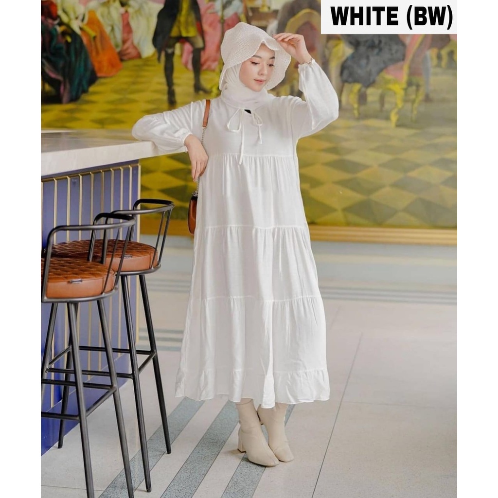 Midi Dress-Midi Dress Terbaru-Midi Dress Simpel-Midi Dress Polos