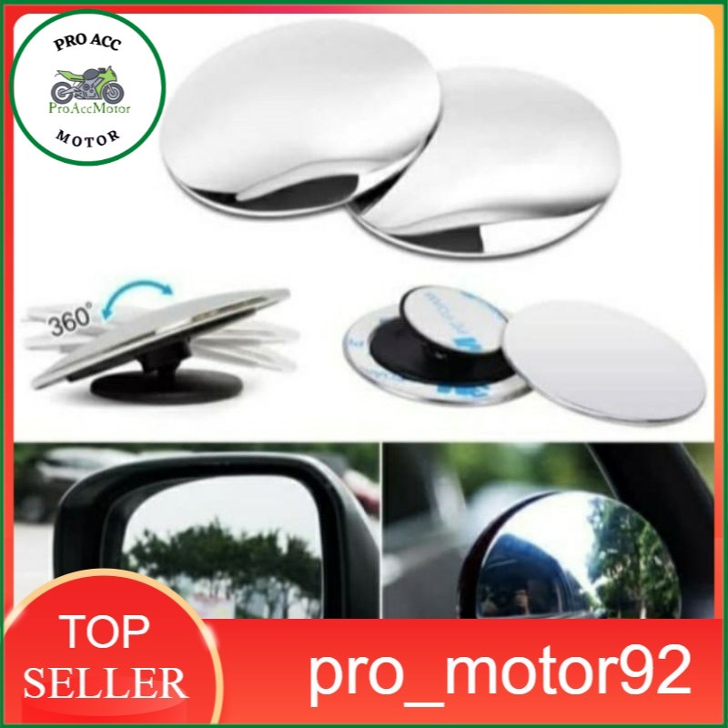 Kaca Cembung Spion Motor Mobil Blind Spot 2pcs