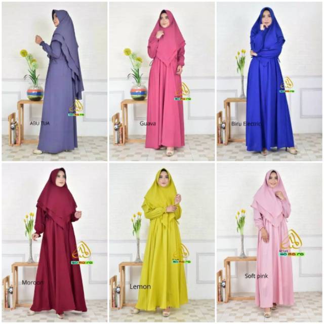 GAMIS SYARI SAKINAH 1 SET KHIMAR || SAMARA