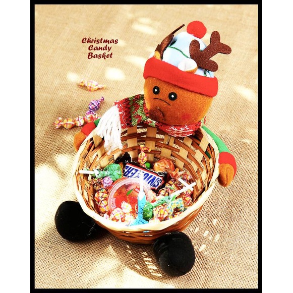 

Christmas Candy Basket, Keranjang Tempat Permen, Nuansa Natal