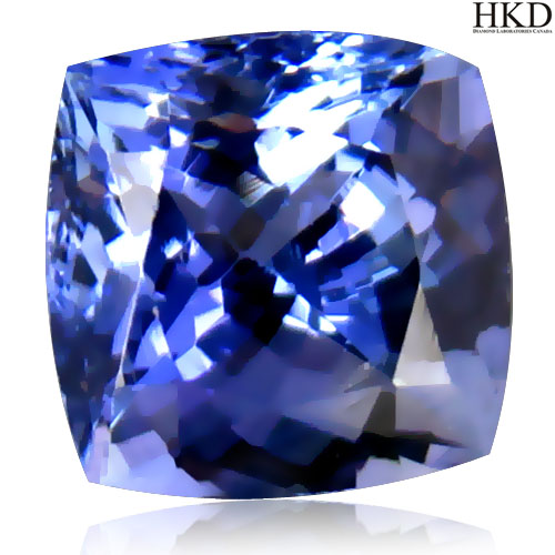 Certified Cushion 2.19ct Natural Bluish Violet &quot;D&quot; Block TANZANITE Tanzania TZ115