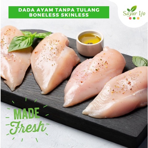 

Dada Ayam Tanpa Tulang & Tanpa Kulit 450 - 500 Gram Fresh Frozen Chicken Breast Boneless Skinless Daging Ayam Beku Segar