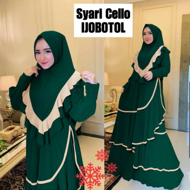 SYARI CELLO, MOSCREPE PREMIUM, GAMIS HIJAB MUSLIM, DRESS MAXY