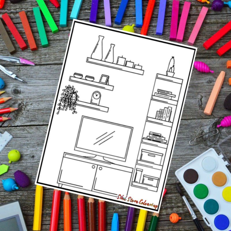 

Kertas Mewarnai Gambar Anak Tema Living Room / Kertas Gambar (10 Lembar Gambar)