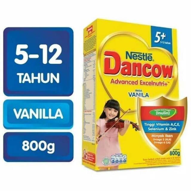 

Dancow 5+ plus Vanilla 800gr usia 5-12 tahun / Susu Pertumbuhan