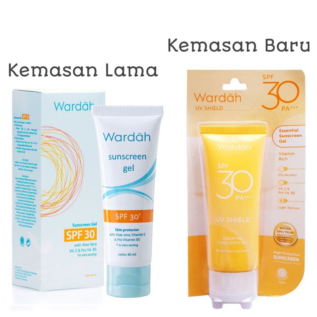 ❤️ MEMEY ❤️ WARDAH UV Shield Essential Sunscreen gel SPF 30 40ml