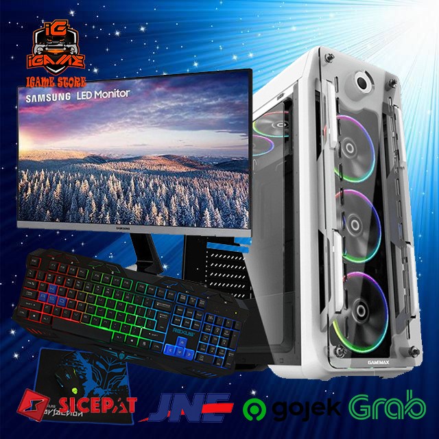 PC GAMING LENGKAP MONITOR 24 CORE i7 12700F/RTX 3060 Ti/16GB TOP