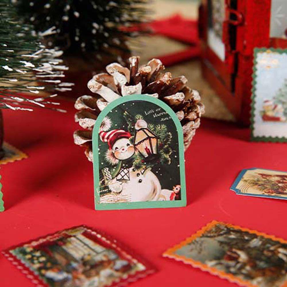 Lanfy Stiker Alat Tulis Natal Scrapbooking Jurnal Hand Akun Santa Claus Pohon Natal Merry Christmas Perlengkapan Sekolah