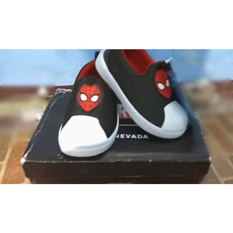 sepatu anak laki-laki cwo marvel spiderman nevada original slip on