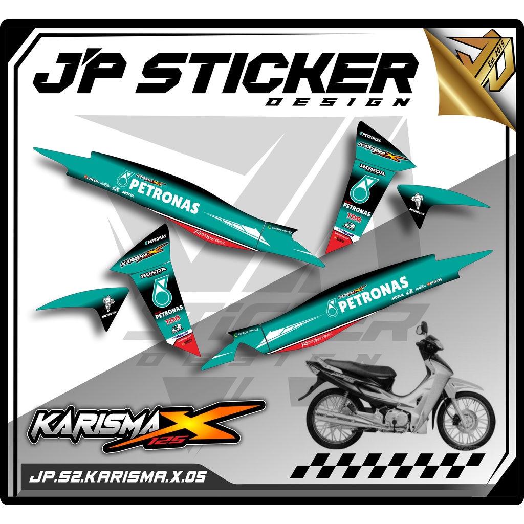 Sticker Striping Karisma - Sticker Motor Honda KARISMA X List Variasi Hologram Petronas (JP.S2) 05