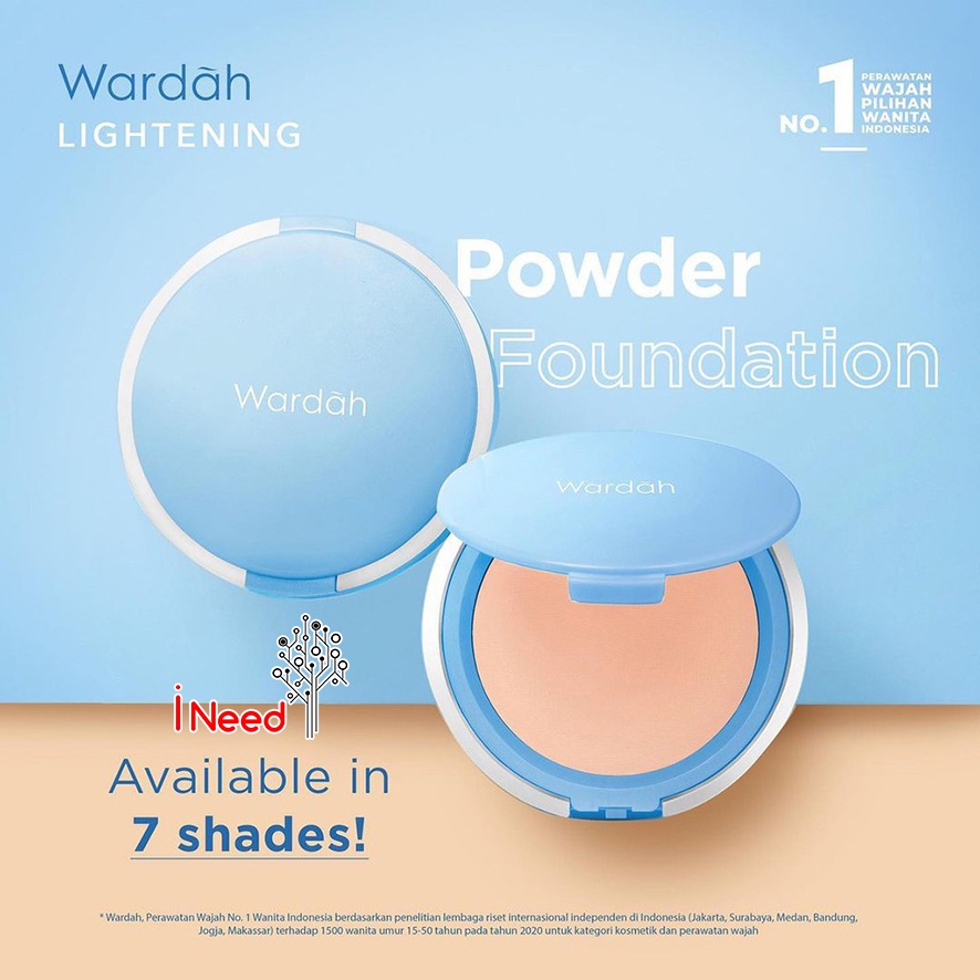 (INEED) WARDAH Lightening Two Way Cake SPF 15 | Wardah Lightening Powder Foundation Light Feel 12gr