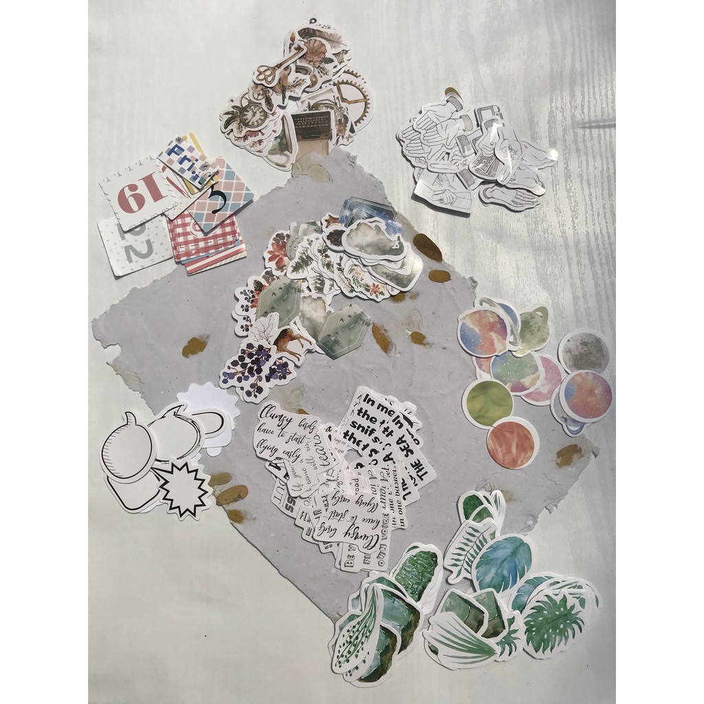 

30pcs Mix Stiker Kertas / Stiker notebook scrapbook jurnal diary