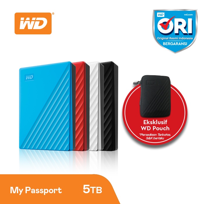 WD My Passport 5TB - HD HDD Hardisk Eksternal 2.5