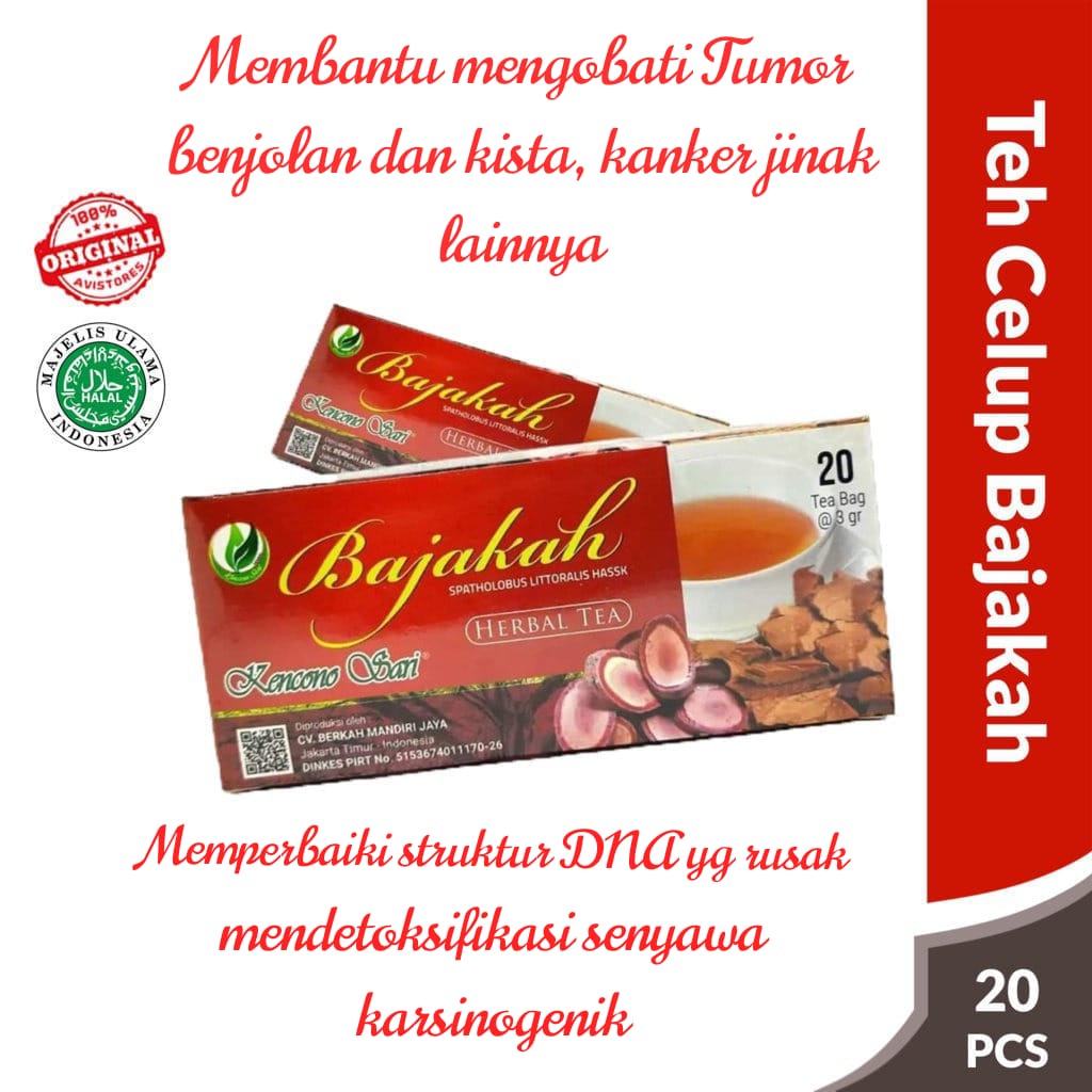 

Teh Celup Akar Kayu Bajakah Asli Herbal Kangker Tumor Kencono Sari