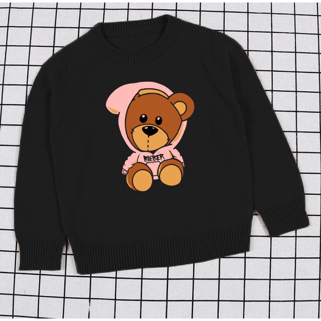 Crewneck anak Teddy bear Sweater M-XXL