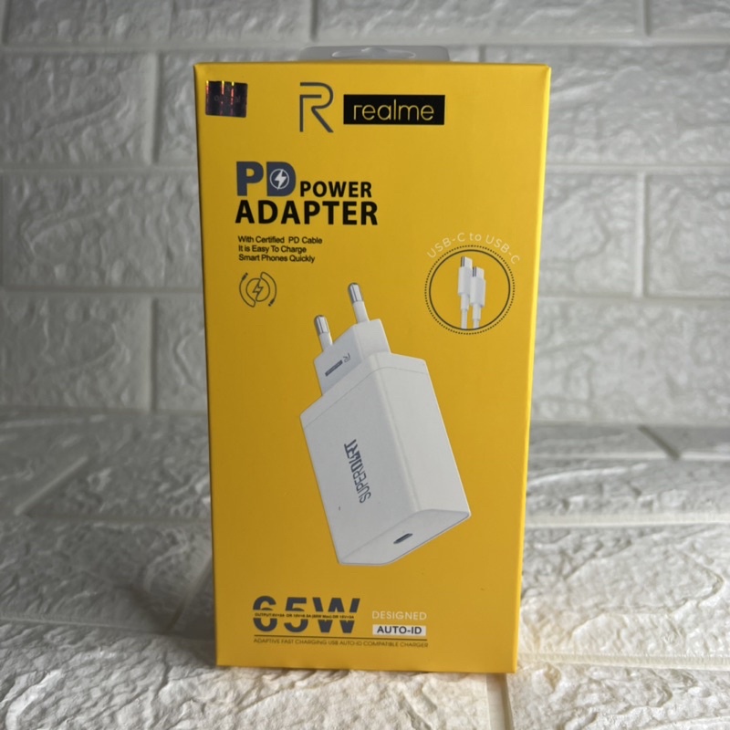 [NEW] Charger Realme 65Watt Fast Charging SuperDart Original 100% Type C to Type C