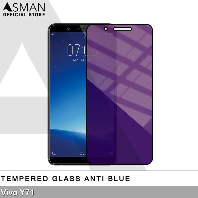 Tempered Glass Blue Light Full Lem VIVO Y71 Anti Radiasi Screen Protector