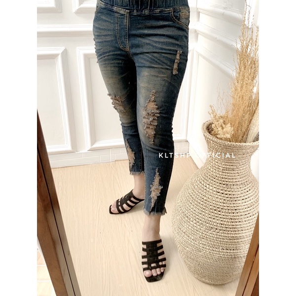 TERLARIS KHAYSA JEGGING JEANS RIPPED 7/9