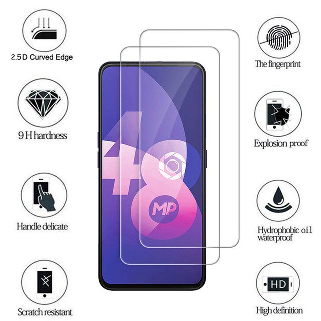 Tempered Glass Layar Clear Oppo F11 Pro + Antigores Tempered Glass Camera Back Lens