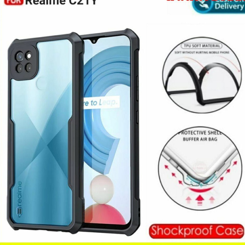 (NEW) Case casing Realme C21Y Soft Hard Tpu HD Transparan Fusion Shockprooft kondom  (ARTZ) (BY 88ACC)