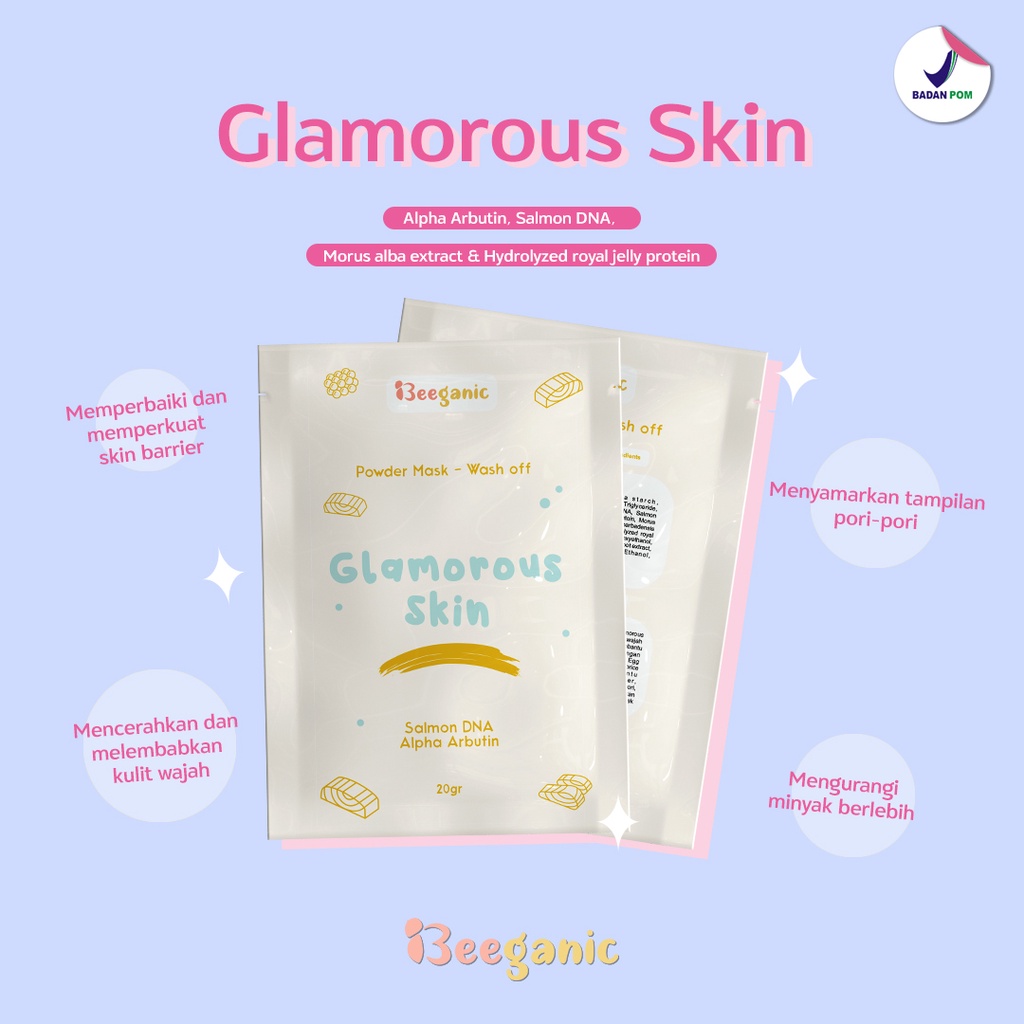 [DISTRI] BEEGANIC MASKER WAJAH WASH OFF MASK WITH DNA SALMON