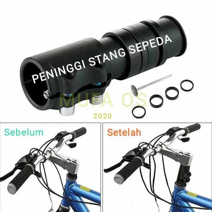 PENINGGI STANG SEPEDA MTB FORK EXTENDER - HITAM