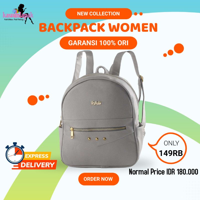 Tas Punggung Wanita Backpack Multifungsi Fashion Cewek Kekinian Bergaransi