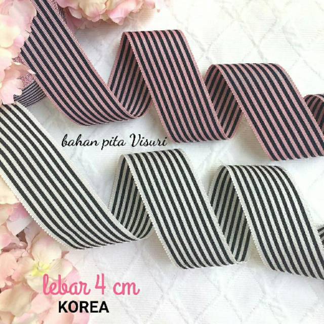 Pita Korea Garis 4cm per 1 yard (90 cm)